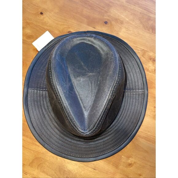 Dorfman Pacific M Weathered Brown Cotton Fedora Indiana Jones Hat - Picture 3 of 7